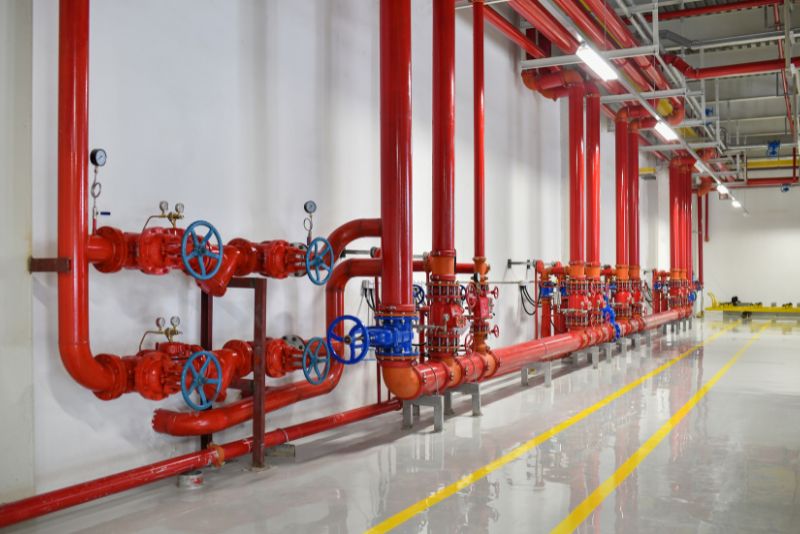 industrial room with epoxy floors